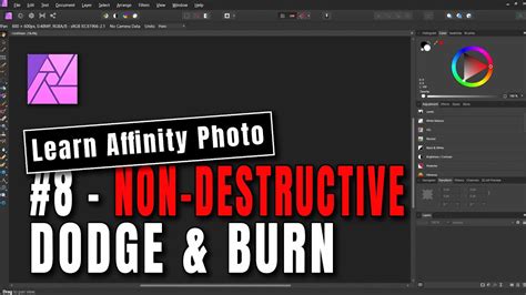 Learn Affinity Photo Non Destructive Dodge And Burn Tools Youtube