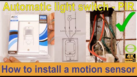 How To Install An Automatic Pir Motion Sensing Light Switch Step By