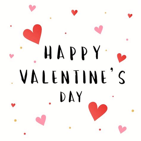 Happy Valentines Day Card Vector Free Vector
