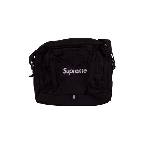 Supreme Ss19 Black Shoulder Bag On The Arm