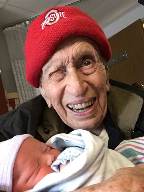 My 100 Year Old Grandpa With My 1 Day Old Cousin