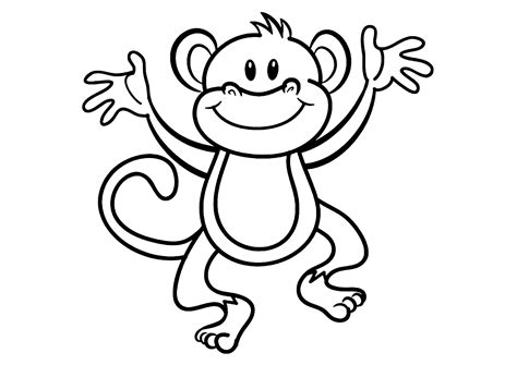 Restless little monkey - Monkey Coloring Pages for Kids