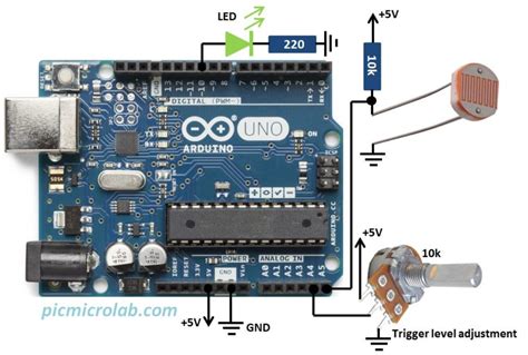 Photoresistor Light Sensor Arduino Microcontroller Based Projects