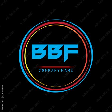 Vecteur Stock Bbf B B F Alphabet Design With Creative Circles Bbf