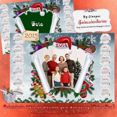 Calendarios Para Photoshop Calendario De Navidad Para El 2015 Y