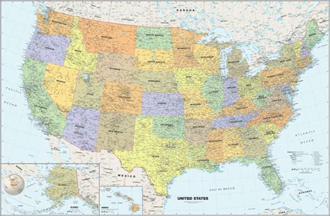 Classic Usa Wall Map By Geonova Mapsales