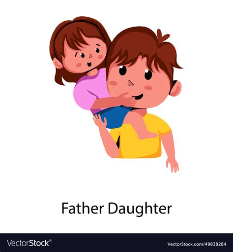 father daughter royalty free vector image vectorstock