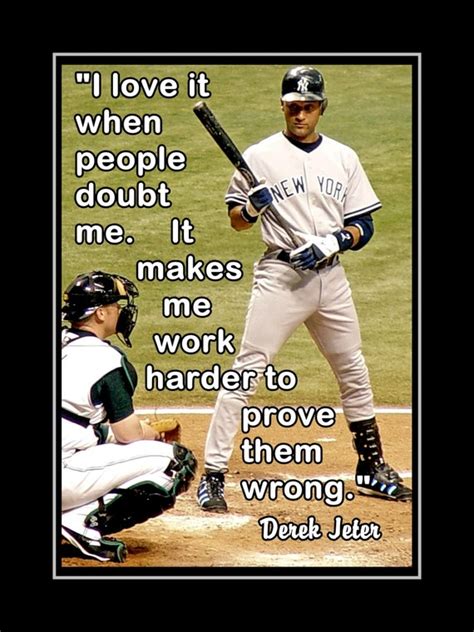 Derek Jeter Baseball Motivation Poster Son Confidence Wall