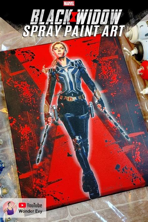 Black Widow Stencil Spray Paint Art By Wonder Evy Rmarvelstudios