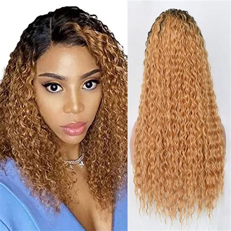 1b27 Curly Wave Lace Closure Wigs Ombre Human Hair 4x4 Lace Closure Wigs Tow Tone