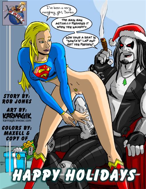 Post 99142 Christmas Comic Copyof Dc Happyholidays Karazor El Karmagik Lobo Supergirl