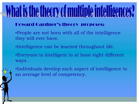 Ppt Howard Gardners Multiple Intelligences Powerpoint Presentation