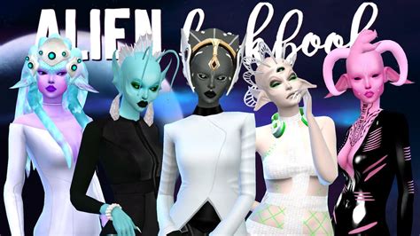 Alien Lookbook 👽 Cc List The Sims 4 Custom Content Cas Youtube