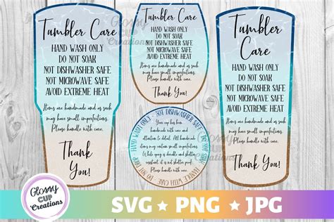 Tumbler Care Card Pack Png Print And Cut Beach Design By Glossy Cup My XXX Hot Girl