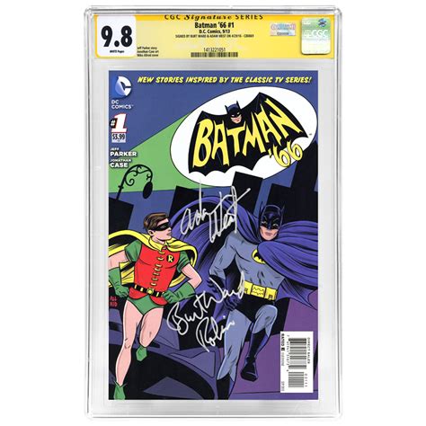 Lot Detail Adam West And Burt Ward Autographed Batman 66 1 Cgc Ss