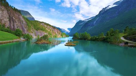 lovatnet lake Beautiful Nature Norway. Stock Video Footage 00:12 SBV-312127167 - Storyblocks