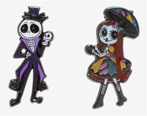 The Nightmare Before Christmas Jack And Sally Dapper Pin Set At Hot Topic