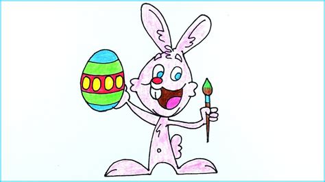 Easter is almost here, and we're going to celebrate by learning how to draw a cartoon easter bunny. Easy Easter Bunny Drawing - How to Draw Easter Bunny with ...
