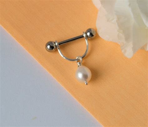 G Riwer Pearl Nipple Shield Nipple Piercing Clit Jewellery Etsy
