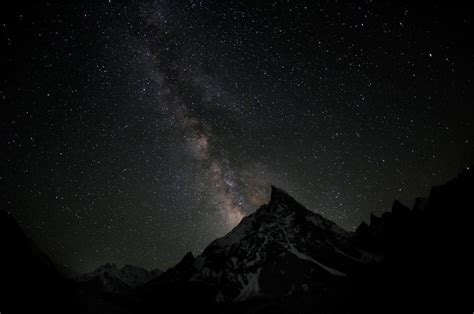 Jervis Tch Milky Way Over Mitre Peak 6010 M Karakorum Image