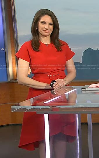 Wornontv Marias Red Belted Flare Dress On Today Maria Larosa