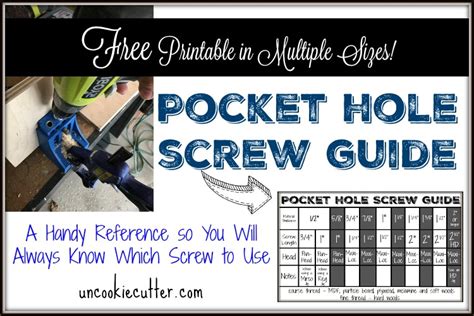 Pocket Hole Screw Guide Free Printable Uncookie Cutter Adam Faliq