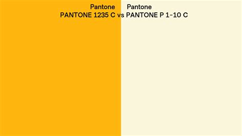 Pantone 1235 C Vs Pantone P 1 10 C Side By Side Comparison