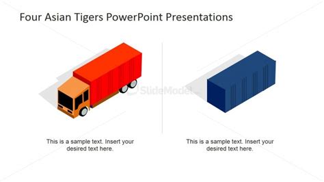 Truck And Container Powerpoint Clipart Slidemodel
