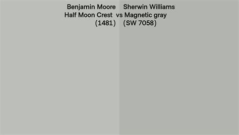 Benjamin Moore Half Moon Crest 1481 Vs Sherwin Williams Magnetic Gray