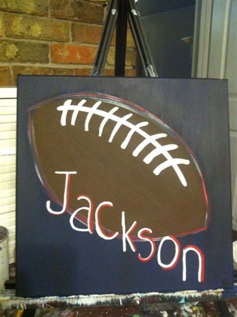 Personalized Football Painting Etsy