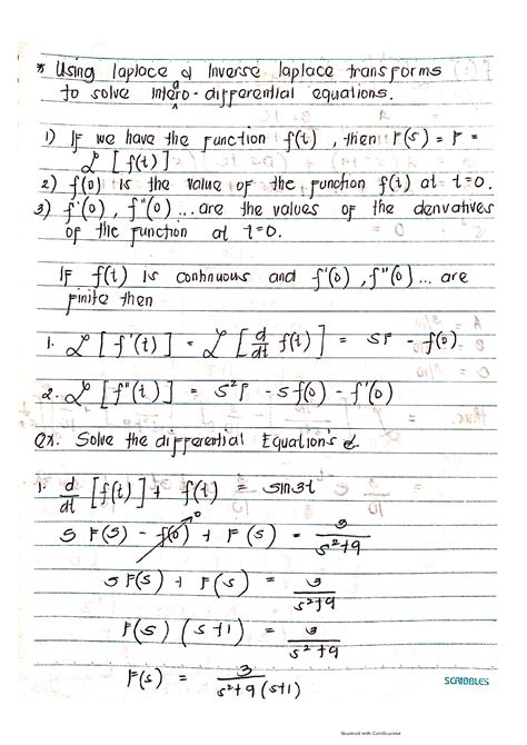 Solution Solving Integro Differential Equations Using Laplace And