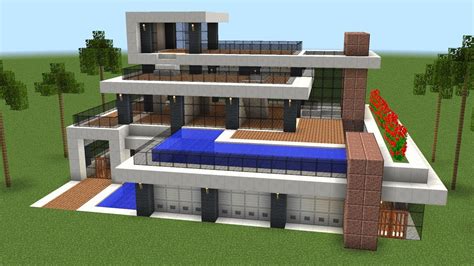 Modern house interiors designs minecraft modern house 26 02 2013 minecraft is a game where creativity never stops flowing today we will have a look at some of the most inspiring and beautiful modern minecraft mansion minecraft modern house modern source www.mexzhouse.com. Minecraft - How to build a modern mega mansion - YouTube