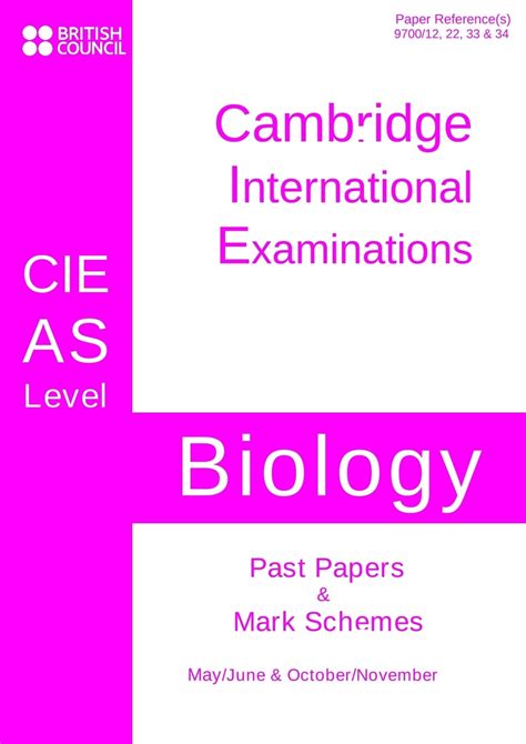 Cambridge As Level Past Papers And Mark Schemes Biology 9700