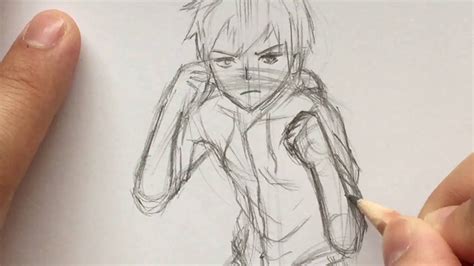 How To Draw Anime Boy Fighting Posestance Slow Narrated Tutorial No