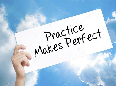 Practice Makes Perfect Vector Illustration Concept Stock Vector 19e