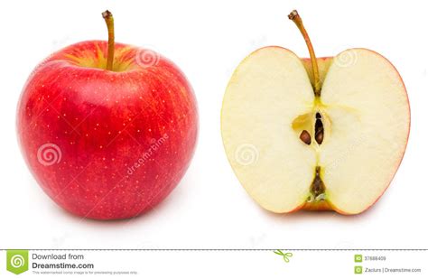Whole And Half Apple Stock Image Image Of Eating
