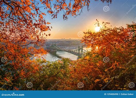 Budapest Hungary Autumn In Budapest Liberty Bridge Szabadsag Hid At