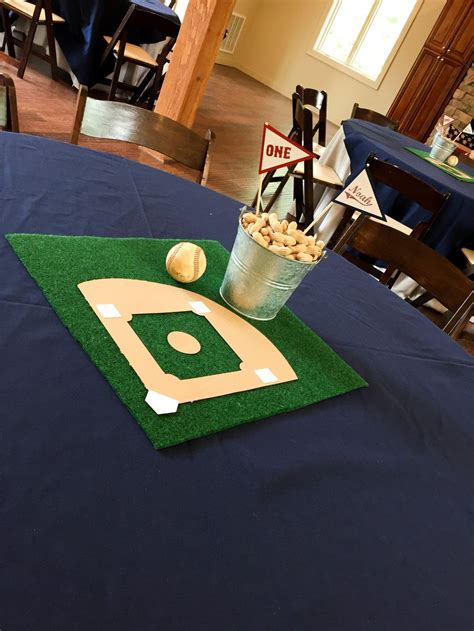 Rookie Of The Year First Birthday Party Baseball Party Centerpieces