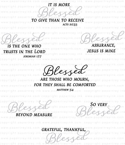 inspired blessed mini stamp set inspirational words words of encouragement greeting card