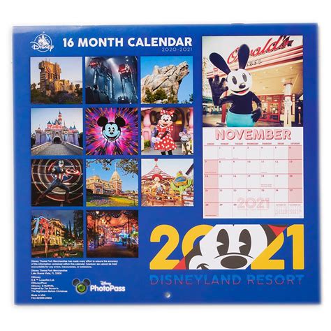 Disneyland 16 Month Calendar 2020 2021 Is Here Now Dis Merchandise News