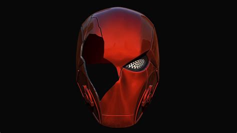 Red Hood Mask Damaged Titans Season 3 Dc Comics 3d Print Model By