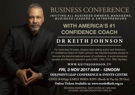 Business Conference With Keith Johnson Americas 1 Confidence Coach