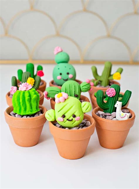Diy Clay Cactus Craft Cute Polymer Craft For Kids