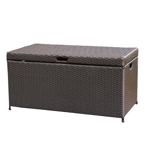 All it takes to transform a deck or patio from a blank space into an inviting outdoor retreat is the right patio furniture and a little style. Jeco Espresso Wicker Patio Furniture Storage Deck Box ...