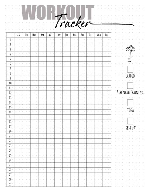 Fitness Tracker Printable