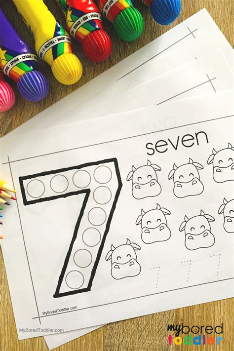 counting do a dot printable free worksheets 1 - 10 - My Bored Toddler