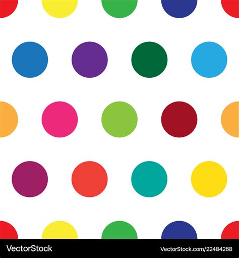 Colorful Polka Dots Rainbow Seamless Pattern Vector Image