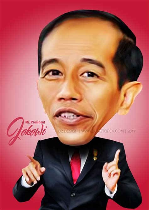 Karikatur Pak Jokowi Presiden Ke 7 Indonesia Bung Topek