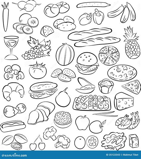 Healthy Food Vector Black And White Healthy Food Recipes