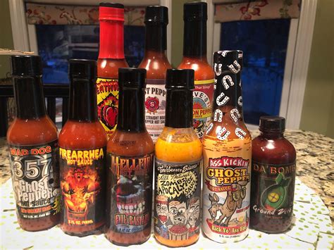 Hot Sauce From Over The Holidays Looking Forward To Try Em All Rspicy